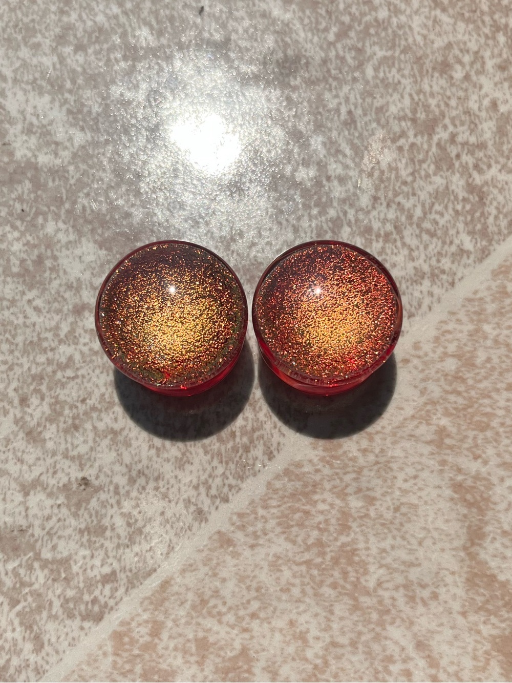 Glass Dichro Double Flared Plugs 19mm